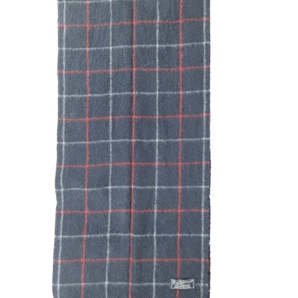BURBERRY London Vintage Classic Nova Check Knit 100% Cashmere Black SCARF - Picture 3 of 7